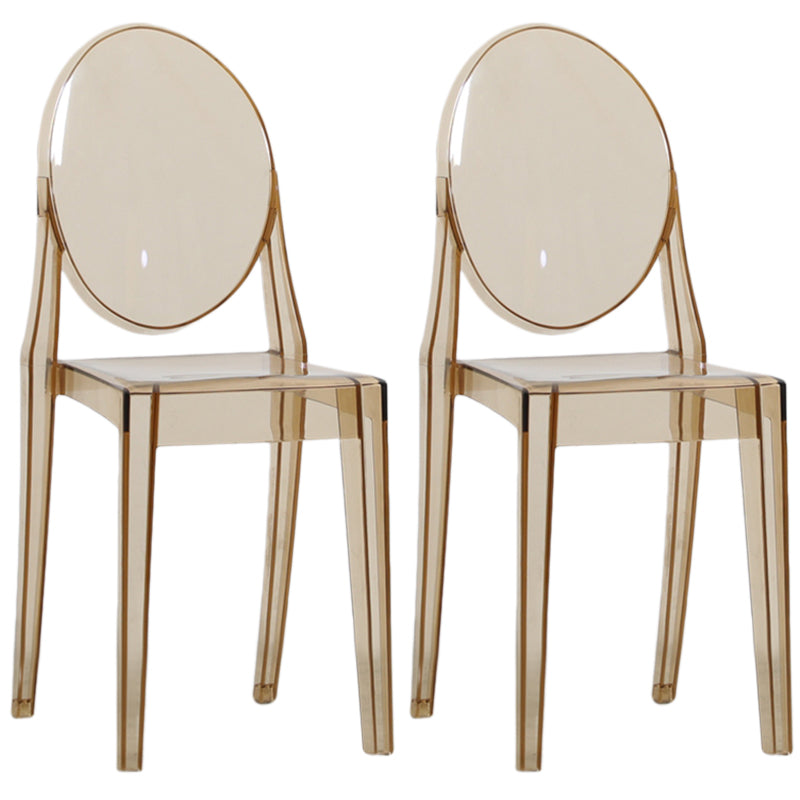 Contemporary Plastic Dining Chair Open Back Chair with 4 Legs for Home Coffee 2 Piece Set Clearhalo ' kitchen&dining_furn' 'Dining Chairs' 'Dining Tables & Seating' 'dining_chair' 'furn' 'furn_dining_chair' 'Furniture' 'furniture_dining_chair' 'Kitchen & Dining Furniture' 'kitchen' 3467970