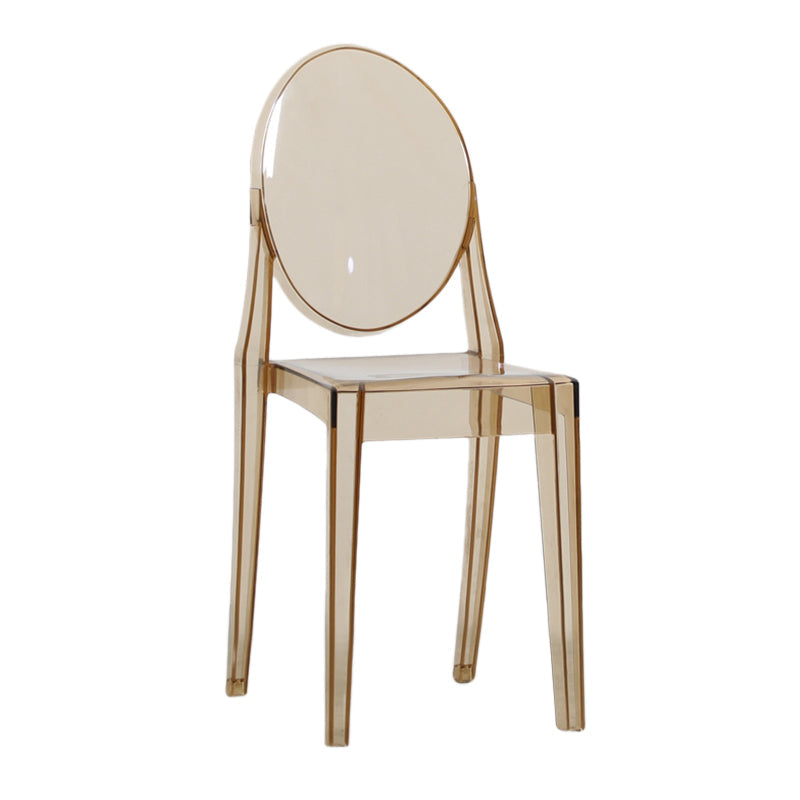 Contemporary Plastic Dining Chair Open Back Chair with 4 Legs for Home Clearhalo ' kitchen&dining_furn' 'Dining Chairs' 'Dining Tables & Seating' 'dining_chair' 'furn' 'furn_dining_chair' 'Furniture' 'furniture_dining_chair' 'Kitchen & Dining Furniture' 'kitchen' 3467971