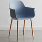 Scandinavian Dining Arm Chair Solid Back Chair with Wood Legs for Home Use Blue 1 Piece Wood Clearhalo ' kitchen&dining_furn' 'Dining Chairs' 'Dining Tables & Seating' 'dining_chair' 'Furniture' 'furniture_dining_chair' 'Kitchen & Dining Furniture' 'kitchen' 3467976