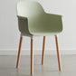 Scandinavian Dining Arm Chair Solid Back Chair with Wood Legs for Home Use Green 1 Piece Wood Clearhalo ' kitchen&dining_furn' 'Dining Chairs' 'Dining Tables & Seating' 'dining_chair' 'Furniture' 'furniture_dining_chair' 'Kitchen & Dining Furniture' 'kitchen' 3467978