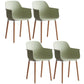 Scandinavian Dining Arm Chair Solid Back Chair with Wood Legs for Home Use Green Set of 4 Wood Clearhalo ' kitchen&dining_furn' 'Dining Chairs' 'Dining Tables & Seating' 'dining_chair' 'Furniture' 'furniture_dining_chair' 'Kitchen & Dining Furniture' 'kitchen' 3467996