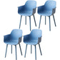 Scandinavian Dining Arm Chair Solid Back Chair with Wood Legs for Home Use Blue Set of 4 Plastic Clearhalo ' kitchen&dining_furn' 'Dining Chairs' 'Dining Tables & Seating' 'dining_chair' 'Furniture' 'furniture_dining_chair' 'Kitchen & Dining Furniture' 'kitchen' 3468025