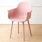 Scandinavian Dining Arm Chair Solid Back Chair with Wood Legs for Home Use Pink 1 Piece Plastic Clearhalo ' kitchen&dining_furn' 'Dining Chairs' 'Dining Tables & Seating' 'dining_chair' 'Furniture' 'furniture_dining_chair' 'Kitchen & Dining Furniture' 'kitchen' 3468028