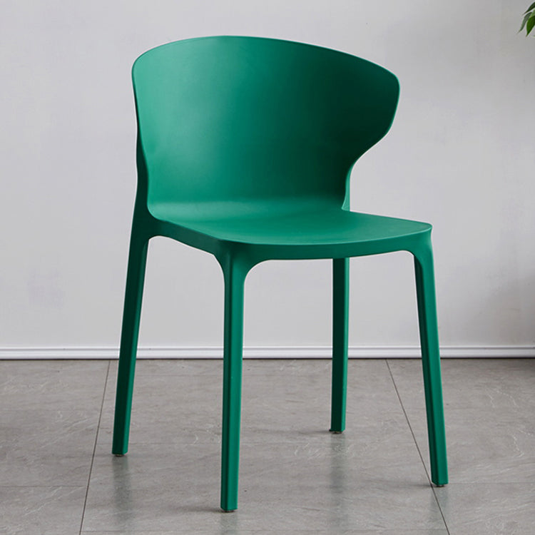 Contemporary Plastic Dining Chair 15.5'' Wide Wingback Side Chair for Home Use Green 1 Piece Clearhalo ' kitchen&dining_furn' 'Dining Chairs' 'Dining Tables & Seating' 'dining_chair' 'furn' 'furn_dining_chair' 'Furniture' 'furniture_dining_chair' 'Kitchen & Dining Furniture' 'kitchen' 3468035