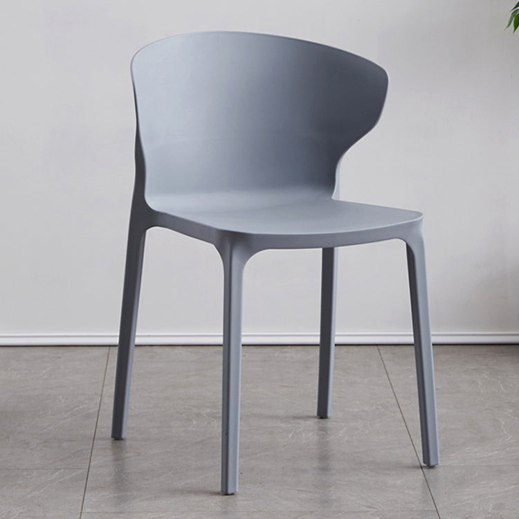Contemporary Plastic Dining Chair 15.5'' Wide Wingback Side Chair for Home Use Grey 1 Piece Clearhalo ' kitchen&dining_furn' 'Dining Chairs' 'Dining Tables & Seating' 'dining_chair' 'furn' 'furn_dining_chair' 'Furniture' 'furniture_dining_chair' 'Kitchen & Dining Furniture' 'kitchen' 3468038