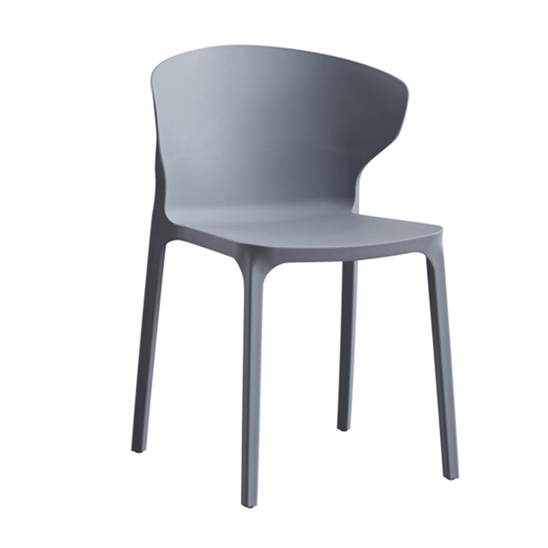 Contemporary Plastic Dining Chair 15.5'' Wide Wingback Side Chair for Home Use Clearhalo ' kitchen&dining_furn' 'Dining Chairs' 'Dining Tables & Seating' 'dining_chair' 'furn' 'furn_dining_chair' 'Furniture' 'furniture_dining_chair' 'Kitchen & Dining Furniture' 'kitchen' 3468039