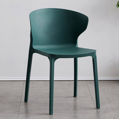 Contemporary Plastic Dining Chair 15.5'' Wide Wingback Side Chair for Home Use Blackish Green 1 Piece Clearhalo ' kitchen&dining_furn' 'Dining Chairs' 'Dining Tables & Seating' 'dining_chair' 'furn' 'furn_dining_chair' 'Furniture' 'furniture_dining_chair' 'Kitchen & Dining Furniture' 'kitchen' 3468046