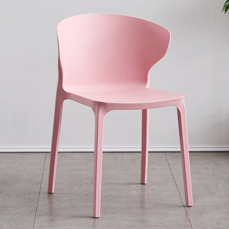Contemporary Plastic Dining Chair 15.5'' Wide Wingback Side Chair for Home Use Pink 1 Piece Clearhalo ' kitchen&dining_furn' 'Dining Chairs' 'Dining Tables & Seating' 'dining_chair' 'furn' 'furn_dining_chair' 'Furniture' 'furniture_dining_chair' 'Kitchen & Dining Furniture' 'kitchen' 3468049