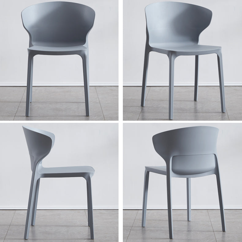Contemporary Plastic Dining Chair 15.5'' Wide Wingback Side Chair for Home Use Clearhalo ' kitchen&dining_furn' 'Dining Chairs' 'Dining Tables & Seating' 'dining_chair' 'furn' 'furn_dining_chair' 'Furniture' 'furniture_dining_chair' 'Kitchen & Dining Furniture' 'kitchen' 3468050