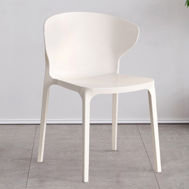 Contemporary Plastic Dining Chair 15.5'' Wide Wingback Side Chair for Home Use White 1 Piece Clearhalo ' kitchen&dining_furn' 'Dining Chairs' 'Dining Tables & Seating' 'dining_chair' 'furn' 'furn_dining_chair' 'Furniture' 'furniture_dining_chair' 'Kitchen & Dining Furniture' 'kitchen' 3468053