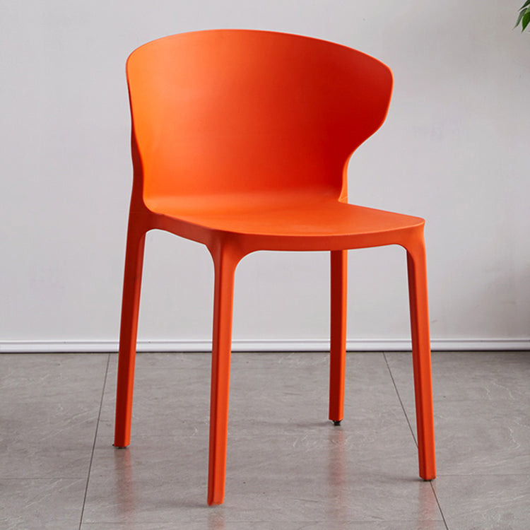 Contemporary Plastic Dining Chair 15.5'' Wide Wingback Side Chair for Home Use Orange 1 Piece Clearhalo ' kitchen&dining_furn' 'Dining Chairs' 'Dining Tables & Seating' 'dining_chair' 'furn' 'furn_dining_chair' 'Furniture' 'furniture_dining_chair' 'Kitchen & Dining Furniture' 'kitchen' 3468055