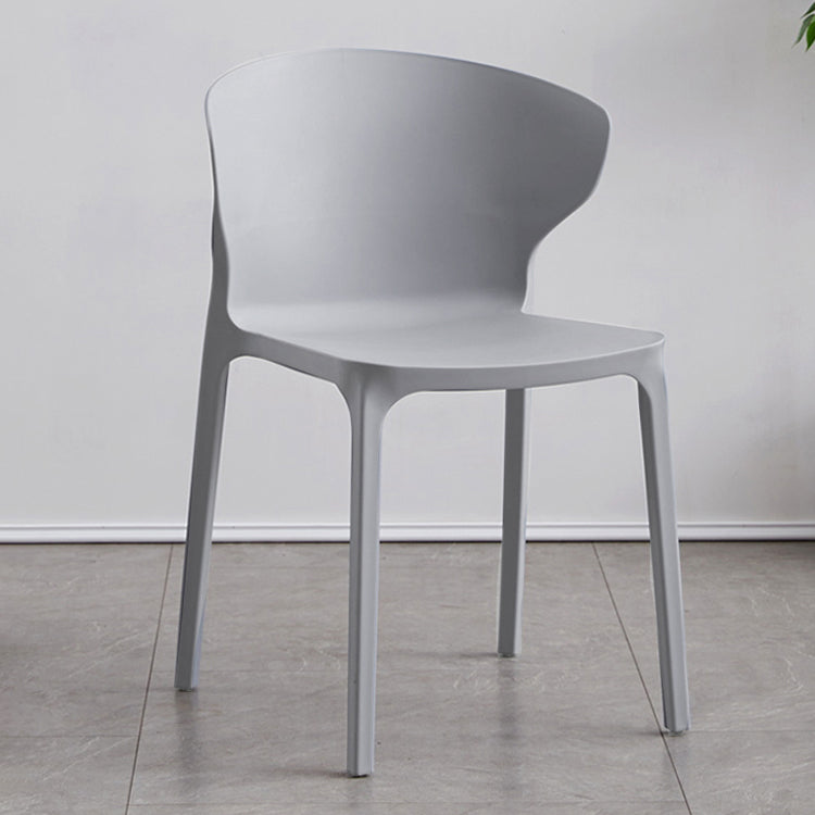 Contemporary Plastic Dining Chair 15.5'' Wide Wingback Side Chair for Home Use Light Gray 1 Piece Clearhalo ' kitchen&dining_furn' 'Dining Chairs' 'Dining Tables & Seating' 'dining_chair' 'furn' 'furn_dining_chair' 'Furniture' 'furniture_dining_chair' 'Kitchen & Dining Furniture' 'kitchen' 3468057
