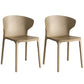 Contemporary Plastic Dining Chair 15.5'' Wide Wingback Side Chair for Home Use Khaki 2 Piece Set Clearhalo ' kitchen&dining_furn' 'Dining Chairs' 'Dining Tables & Seating' 'dining_chair' 'furn' 'furn_dining_chair' 'Furniture' 'furniture_dining_chair' 'Kitchen & Dining Furniture' 'kitchen' 3468059