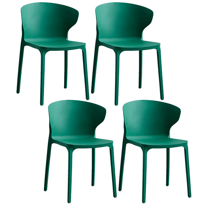 Contemporary Plastic Dining Chair 15.5'' Wide Wingback Side Chair for Home Use Green 4 Piece Set Clearhalo ' kitchen&dining_furn' 'Dining Chairs' 'Dining Tables & Seating' 'dining_chair' 'furn' 'furn_dining_chair' 'Furniture' 'furniture_dining_chair' 'Kitchen & Dining Furniture' 'kitchen' 3468066