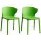 Contemporary Plastic Dining Chair 15.5'' Wide Wingback Side Chair for Home Use Fluorescent Green 2 Piece Set Clearhalo ' kitchen&dining_furn' 'Dining Chairs' 'Dining Tables & Seating' 'dining_chair' 'furn' 'furn_dining_chair' 'Furniture' 'furniture_dining_chair' 'Kitchen & Dining Furniture' 'kitchen' 3468071