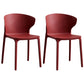 Contemporary Plastic Dining Chair 15.5'' Wide Wingback Side Chair for Home Use Burgundy 2 Piece Set Clearhalo ' kitchen&dining_furn' 'Dining Chairs' 'Dining Tables & Seating' 'dining_chair' 'furn' 'furn_dining_chair' 'Furniture' 'furniture_dining_chair' 'Kitchen & Dining Furniture' 'kitchen' 3468075