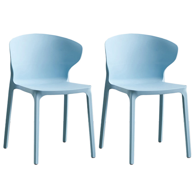 Contemporary Plastic Dining Chair 15.5'' Wide Wingback Side Chair for Home Use Sky Blue 2 Piece Set Clearhalo ' kitchen&dining_furn' 'Dining Chairs' 'Dining Tables & Seating' 'dining_chair' 'furn' 'furn_dining_chair' 'Furniture' 'furniture_dining_chair' 'Kitchen & Dining Furniture' 'kitchen' 3468081