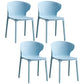Contemporary Plastic Dining Chair 15.5'' Wide Wingback Side Chair for Home Use Sky Blue 4 Piece Set Clearhalo ' kitchen&dining_furn' 'Dining Chairs' 'Dining Tables & Seating' 'dining_chair' 'furn' 'furn_dining_chair' 'Furniture' 'furniture_dining_chair' 'Kitchen & Dining Furniture' 'kitchen' 3468082