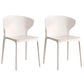 Contemporary Plastic Dining Chair 15.5'' Wide Wingback Side Chair for Home Use White 2 Piece Set Clearhalo ' kitchen&dining_furn' 'Dining Chairs' 'Dining Tables & Seating' 'dining_chair' 'furn' 'furn_dining_chair' 'Furniture' 'furniture_dining_chair' 'Kitchen & Dining Furniture' 'kitchen' 3468083