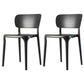 Contemporary Plastic Dining Chair 16.5'' Wide Open Side Chair for Home Use Black 2 Piece Set Clearhalo ' kitchen&dining_furn' 'Dining Chairs' 'Dining Tables & Seating' 'dining_chair' 'furn' 'furn_dining_chair' 'Furniture' 'furniture_dining_chair' 'Kitchen & Dining Furniture' 'kitchen' 3468090