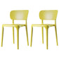 Contemporary Plastic Dining Chair 16.5'' Wide Open Side Chair for Home Use Yellow 2 Piece Set Clearhalo ' kitchen&dining_furn' 'Dining Chairs' 'Dining Tables & Seating' 'dining_chair' 'furn' 'furn_dining_chair' 'Furniture' 'furniture_dining_chair' 'Kitchen & Dining Furniture' 'kitchen' 3468094