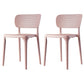Contemporary Plastic Dining Chair 16.5'' Wide Open Side Chair for Home Use Pink 2 Piece Set Clearhalo ' kitchen&dining_furn' 'Dining Chairs' 'Dining Tables & Seating' 'dining_chair' 'furn' 'furn_dining_chair' 'Furniture' 'furniture_dining_chair' 'Kitchen & Dining Furniture' 'kitchen' 3468097