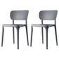 Contemporary Plastic Dining Chair 16.5'' Wide Open Side Chair for Home Use Grey 2 Piece Set Clearhalo ' kitchen&dining_furn' 'Dining Chairs' 'Dining Tables & Seating' 'dining_chair' 'furn' 'furn_dining_chair' 'Furniture' 'furniture_dining_chair' 'Kitchen & Dining Furniture' 'kitchen' 3468106
