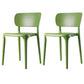 Contemporary Plastic Dining Chair 16.5'' Wide Open Side Chair for Home Use Green 2 Piece Set Clearhalo ' kitchen&dining_furn' 'Dining Chairs' 'Dining Tables & Seating' 'dining_chair' 'furn' 'furn_dining_chair' 'Furniture' 'furniture_dining_chair' 'Kitchen & Dining Furniture' 'kitchen' 3468115