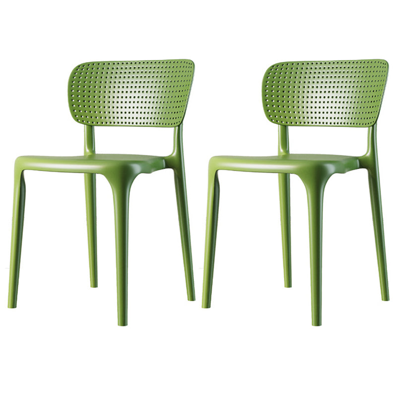 Contemporary Plastic Dining Chair 16.5'' Wide Open Side Chair for Home Use Green 2 Piece Set Clearhalo ' kitchen&dining_furn' 'Dining Chairs' 'Dining Tables & Seating' 'dining_chair' 'furn' 'furn_dining_chair' 'Furniture' 'furniture_dining_chair' 'Kitchen & Dining Furniture' 'kitchen' 3468115