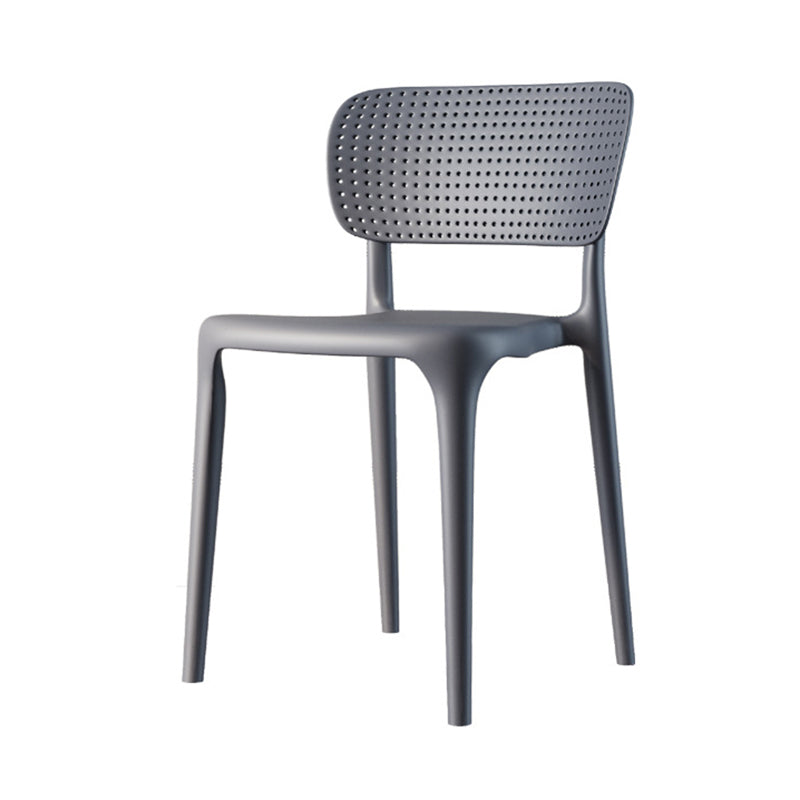 Contemporary Plastic Dining Chair 16.5'' Wide Open Side Chair for Home Use Grey 1 Piece Clearhalo ' kitchen&dining_furn' 'Dining Chairs' 'Dining Tables & Seating' 'dining_chair' 'furn' 'furn_dining_chair' 'Furniture' 'furniture_dining_chair' 'Kitchen & Dining Furniture' 'kitchen' 3468120