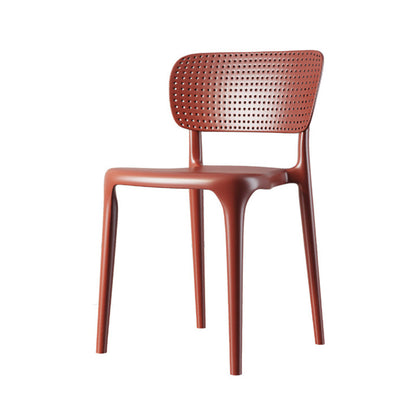 Contemporary Plastic Dining Chair 16.5'' Wide Open Side Chair for Home Use Red 1 Piece Clearhalo ' kitchen&dining_furn' 'Dining Chairs' 'Dining Tables & Seating' 'dining_chair' 'furn' 'furn_dining_chair' 'Furniture' 'furniture_dining_chair' 'Kitchen & Dining Furniture' 'kitchen' 3468122