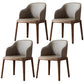 Modern Dining Chair Solid Back Side Chair with 4 Wood Legs for Home Use Khaki 4 Piece Set Clearhalo ' kitchen&dining_furn' 'Dining Chairs' 'Dining Tables & Seating' 'dining_chair' 'furn' 'furn_dining_chair' 'Furniture' 'furniture_dining_chair' 'Kitchen & Dining Furniture' 'kitchen' 3468127