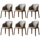 Modern Dining Chair Solid Back Side Chair with 4 Wood Legs for Home Use Khaki 6 Piece Set Clearhalo ' kitchen&dining_furn' 'Dining Chairs' 'Dining Tables & Seating' 'dining_chair' 'furn' 'furn_dining_chair' 'Furniture' 'furniture_dining_chair' 'Kitchen & Dining Furniture' 'kitchen' 3468129