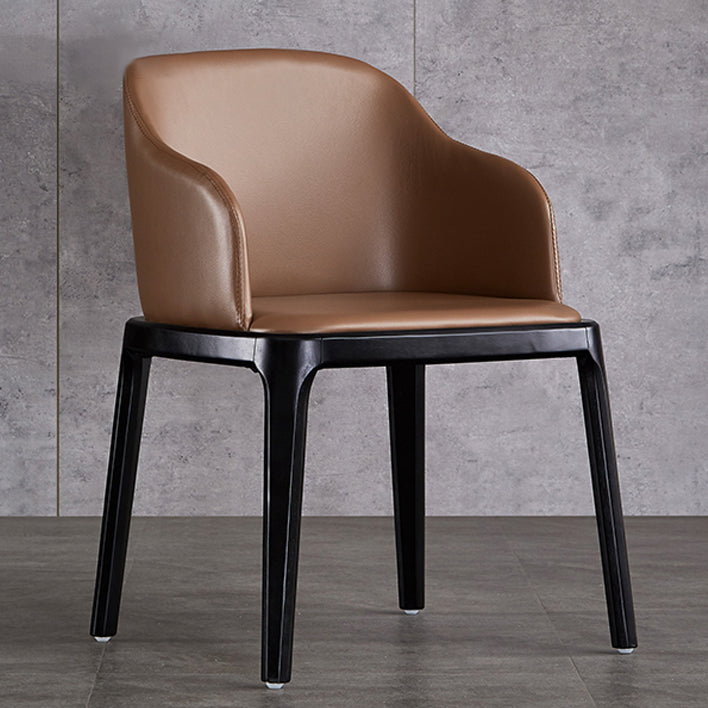 Modern Dining Chair Solid Back Side Chair with 4 Wood Legs for Home Use Clearhalo ' kitchen&dining_furn' 'Dining Chairs' 'Dining Tables & Seating' 'dining_chair' 'furn' 'furn_dining_chair' 'Furniture' 'furniture_dining_chair' 'Kitchen & Dining Furniture' 'kitchen' 3468130