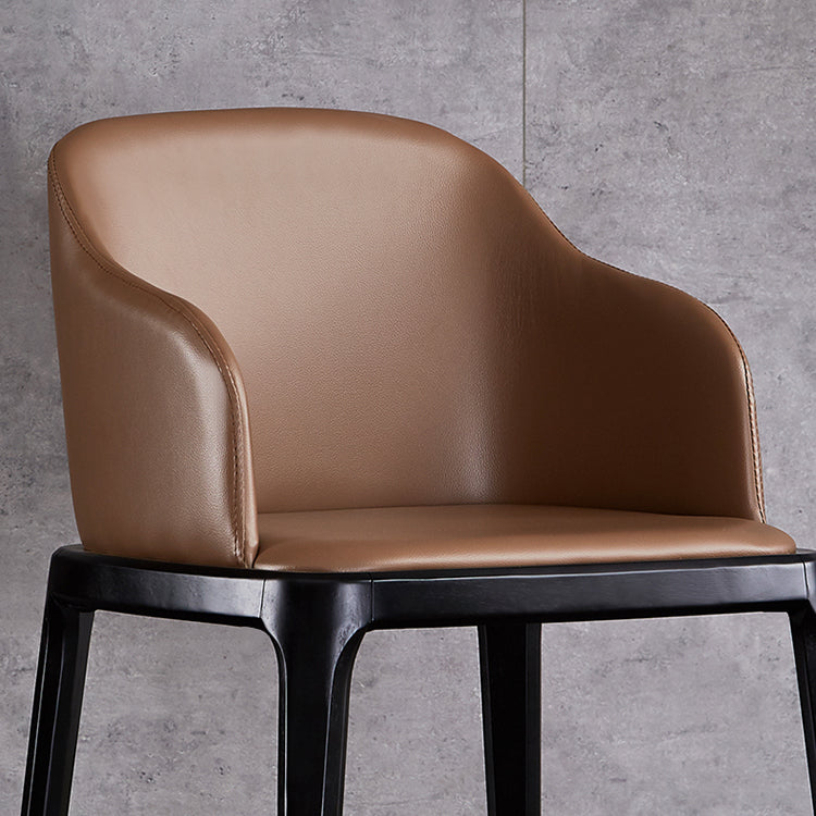 Modern Dining Chair Solid Back Side Chair with 4 Wood Legs for Home Use Clearhalo ' kitchen&dining_furn' 'Dining Chairs' 'Dining Tables & Seating' 'dining_chair' 'furn' 'furn_dining_chair' 'Furniture' 'furniture_dining_chair' 'Kitchen & Dining Furniture' 'kitchen' 3468132