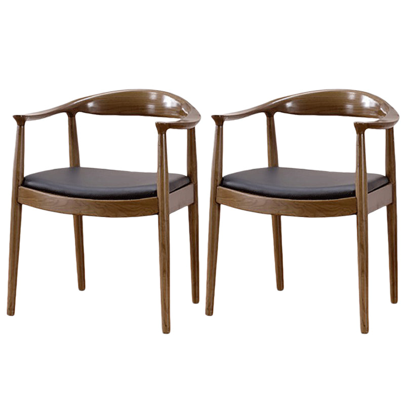 Modern Dining Chair 24'' Wide Open Side Chair with 4 Wood Legs for Home Use Walnut 2 Piece Set Clearhalo ' kitchen&dining_furn' 'Dining Chairs' 'Dining Tables & Seating' 'dining_chair' 'furn' 'furn_dining_chair' 'Furniture' 'furniture_dining_chair' 'Kitchen & Dining Furniture' 'kitchen' 3468143