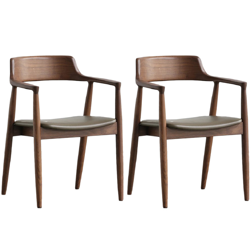 Contemporary Dining Chair 23'' Wide Open Side Chair with 4 Wood Legs for Home Use Khaki 2 Piece Set Clearhalo ' kitchen&dining_furn' 'Dining Chairs' 'Dining Tables & Seating' 'dining_chair' 'furn' 'furn_dining_chair' 'Furniture' 'furniture_dining_chair' 'Kitchen & Dining Furniture' 'kitchen' 3468153