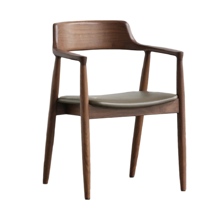 Contemporary Dining Chair 23'' Wide Open Side Chair with 4 Wood Legs for Home Use Clearhalo ' kitchen&dining_furn' 'Dining Chairs' 'Dining Tables & Seating' 'dining_chair' 'furn' 'furn_dining_chair' 'Furniture' 'furniture_dining_chair' 'Kitchen & Dining Furniture' 'kitchen' 3468159
