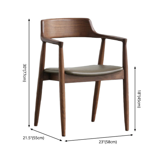 Contemporary Dining Chair 23'' Wide Open Side Chair with 4 Wood Legs for Home Use Clearhalo ' kitchen&dining_furn' 'Dining Chairs' 'Dining Tables & Seating' 'dining_chair' 'furn' 'furn_dining_chair' 'Furniture' 'furniture_dining_chair' 'Kitchen & Dining Furniture' 'kitchen' 3468160