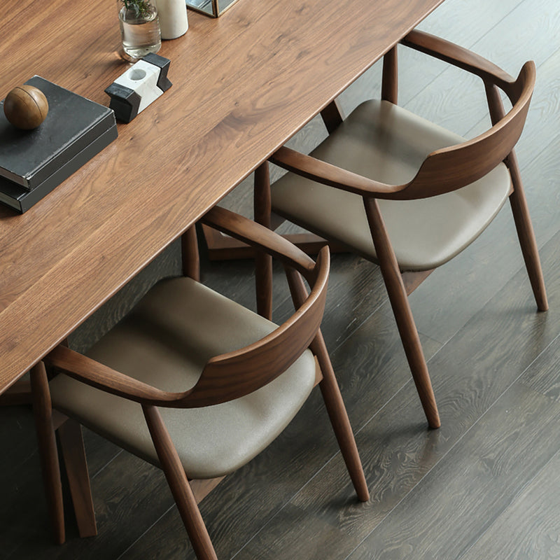 Contemporary Dining Chair 23'' Wide Open Side Chair with 4 Wood Legs for Home Use Clearhalo ' kitchen&dining_furn' 'Dining Chairs' 'Dining Tables & Seating' 'dining_chair' 'furn' 'furn_dining_chair' 'Furniture' 'furniture_dining_chair' 'Kitchen & Dining Furniture' 'kitchen' 3468163