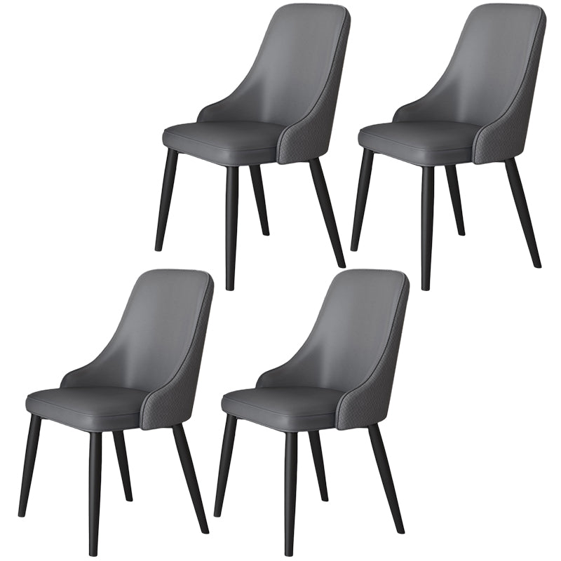 Metal Modern Dining Side Chair with Color Cushion Parsons Chair for Home Grey 4 Piece Set Clearhalo ' kitchen&dining_furn' 'Dining Chairs' 'Dining Tables & Seating' 'dining_chair' 'furn' 'furn_dining_chair' 'Furniture' 'furniture_dining_chair' 'Kitchen & Dining Furniture' 'kitchen' 3468173