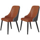 Metal Modern Dining Side Chair with Color Cushion Parsons Chair for Home Brown 2 Piece Set Clearhalo ' kitchen&dining_furn' 'Dining Chairs' 'Dining Tables & Seating' 'dining_chair' 'furn' 'furn_dining_chair' 'Furniture' 'furniture_dining_chair' 'Kitchen & Dining Furniture' 'kitchen' 3468175