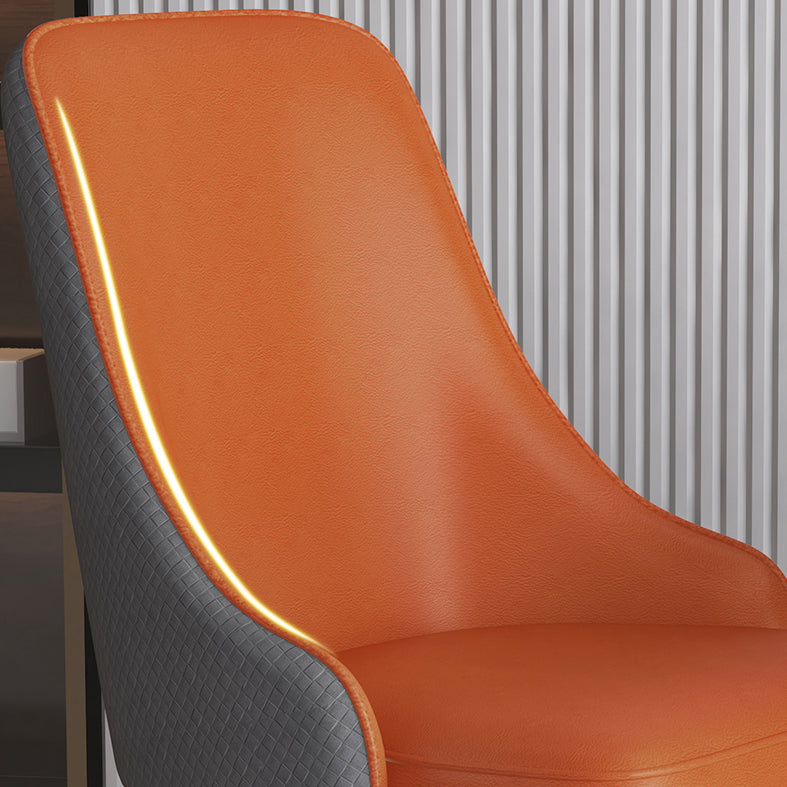 Metal Modern Dining Side Chair with Color Cushion Parsons Chair for Home Clearhalo ' kitchen&dining_furn' 'Dining Chairs' 'Dining Tables & Seating' 'dining_chair' 'furn' 'furn_dining_chair' 'Furniture' 'furniture_dining_chair' 'Kitchen & Dining Furniture' 'kitchen' 3468180