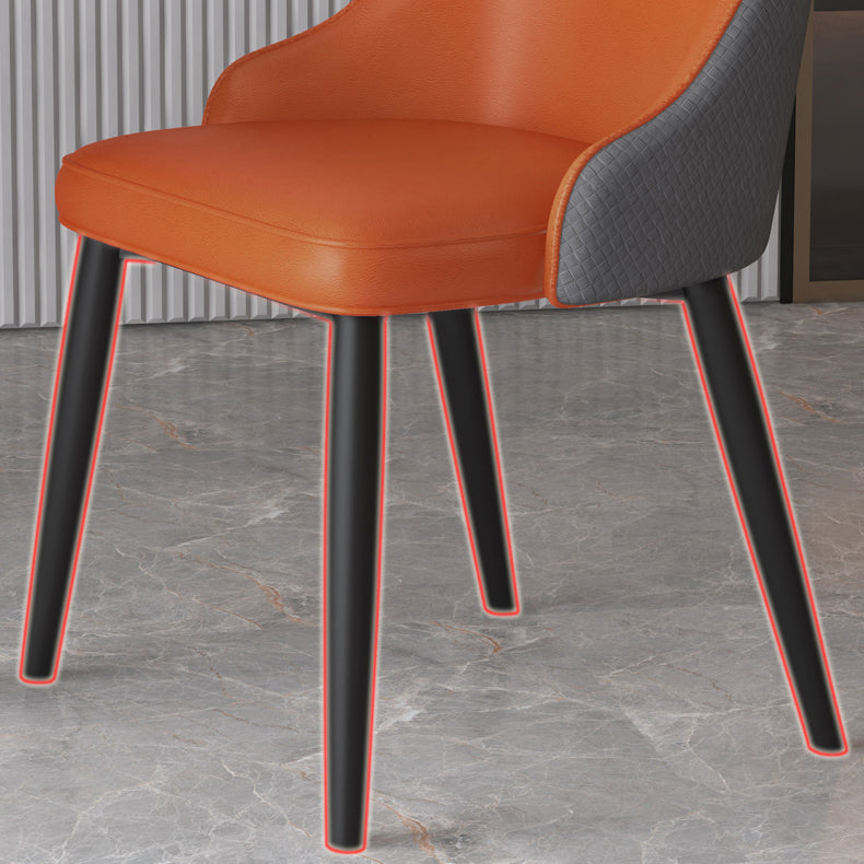 Metal Modern Dining Side Chair with Color Cushion Parsons Chair for Home Clearhalo ' kitchen&dining_furn' 'Dining Chairs' 'Dining Tables & Seating' 'dining_chair' 'furn' 'furn_dining_chair' 'Furniture' 'furniture_dining_chair' 'Kitchen & Dining Furniture' 'kitchen' 3468181