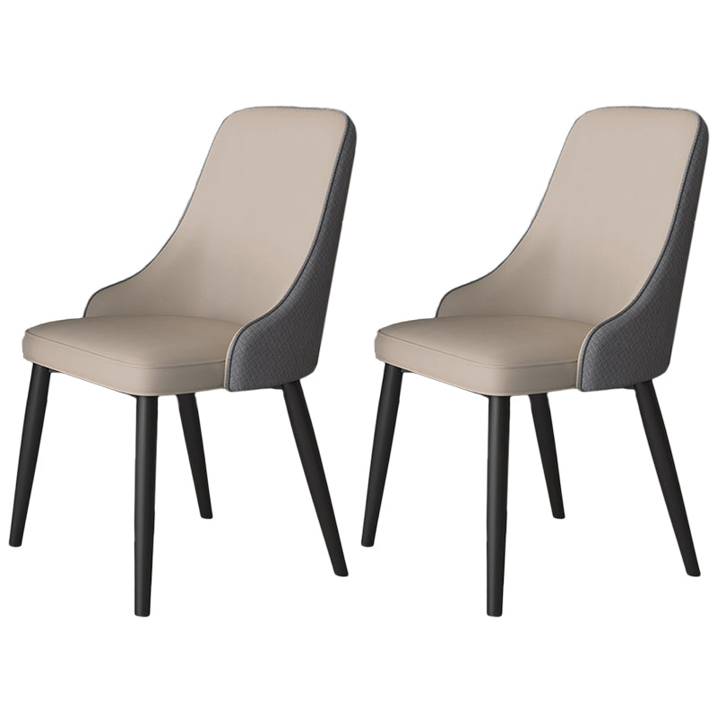 Metal Modern Dining Side Chair with Color Cushion Parsons Chair for Home Light Gray 2 Piece Set Clearhalo ' kitchen&dining_furn' 'Dining Chairs' 'Dining Tables & Seating' 'dining_chair' 'furn' 'furn_dining_chair' 'Furniture' 'furniture_dining_chair' 'Kitchen & Dining Furniture' 'kitchen' 3468187