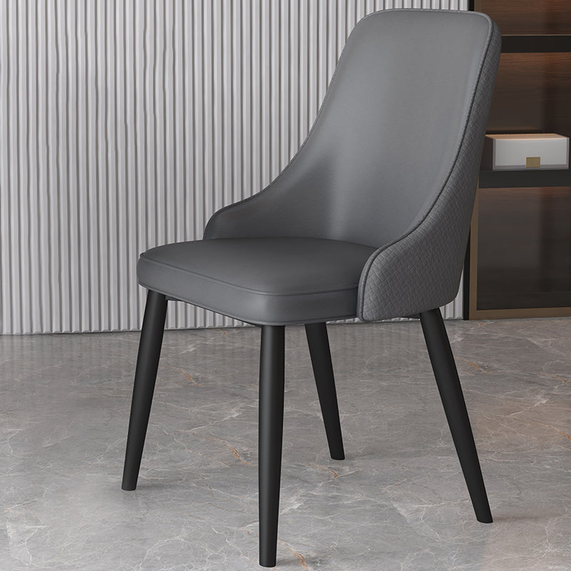 Metal Modern Dining Side Chair with Color Cushion Parsons Chair for Home Grey 1 Piece Clearhalo ' kitchen&dining_furn' 'Dining Chairs' 'Dining Tables & Seating' 'dining_chair' 'furn' 'furn_dining_chair' 'Furniture' 'furniture_dining_chair' 'Kitchen & Dining Furniture' 'kitchen' 3468188