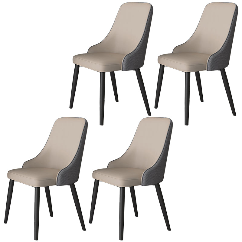 Metal Modern Dining Side Chair with Color Cushion Parsons Chair for Home Light Gray 4 Piece Set Clearhalo ' kitchen&dining_furn' 'Dining Chairs' 'Dining Tables & Seating' 'dining_chair' 'furn' 'furn_dining_chair' 'Furniture' 'furniture_dining_chair' 'Kitchen & Dining Furniture' 'kitchen' 3468190