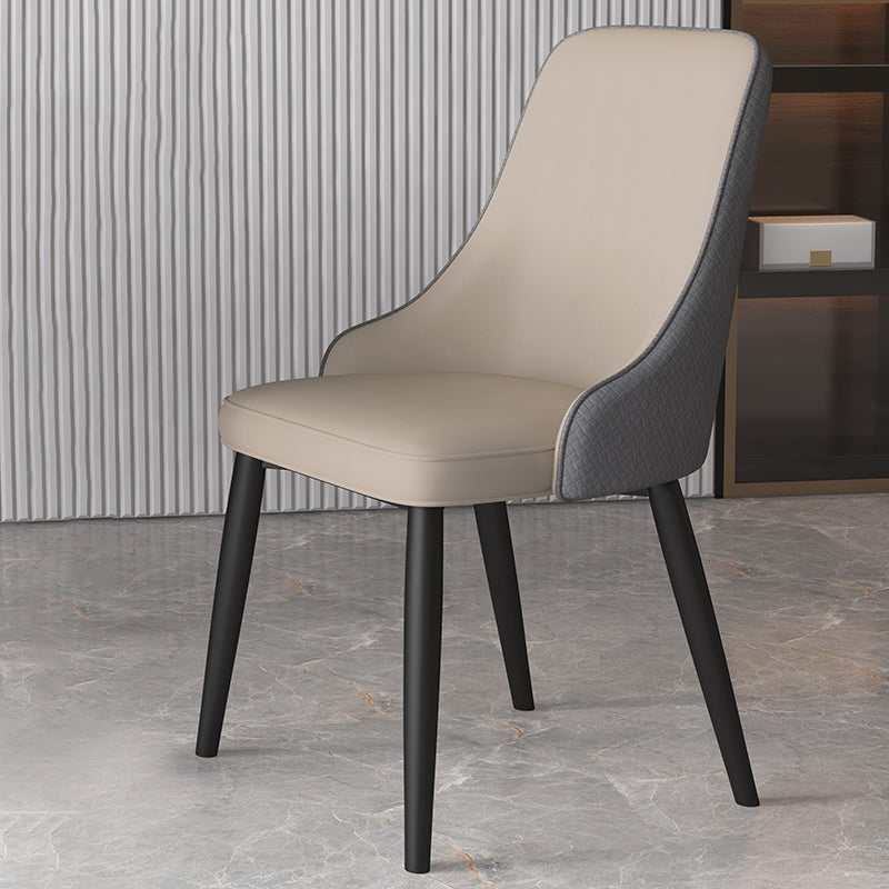 Metal Modern Dining Side Chair with Color Cushion Parsons Chair for Home Light Gray 1 Piece Clearhalo ' kitchen&dining_furn' 'Dining Chairs' 'Dining Tables & Seating' 'dining_chair' 'furn' 'furn_dining_chair' 'Furniture' 'furniture_dining_chair' 'Kitchen & Dining Furniture' 'kitchen' 3468192