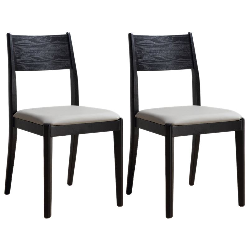 Industrial Dining Chair Open Back Chair with Black Wood Legs for Home Use Grey 2 Piece Set Clearhalo ' kitchen&dining_furn' 'Dining Chairs' 'Dining Tables & Seating' 'dining_chair' 'furn' 'furn_dining_chair' 'Furniture' 'furniture_dining_chair' 'Kitchen & Dining Furniture' 'kitchen' 3468198