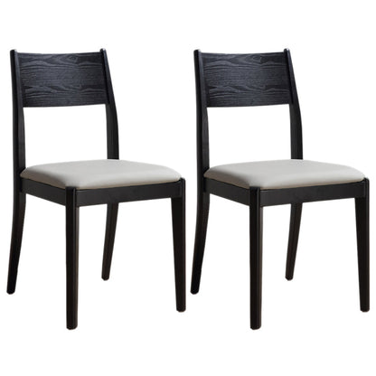 Industrial Dining Chair Open Back Chair with Black Wood Legs for Home Use Grey 2 Piece Set Clearhalo ' kitchen&dining_furn' 'Dining Chairs' 'Dining Tables & Seating' 'dining_chair' 'furn' 'furn_dining_chair' 'Furniture' 'furniture_dining_chair' 'Kitchen & Dining Furniture' 'kitchen' 3468198